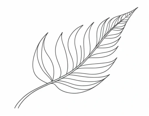 leaf coloring page spring