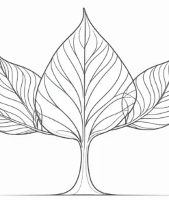 leaf coloring page tree