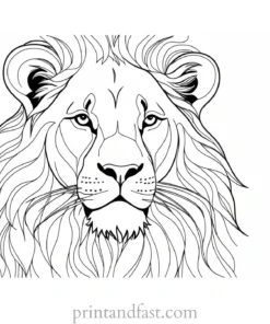 lion coloring page adult