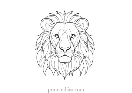 lion coloring page cartoon