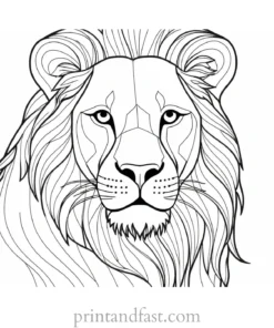 lion coloring page family