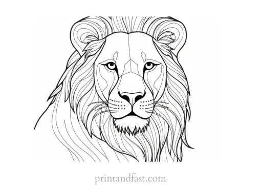 lion coloring page family