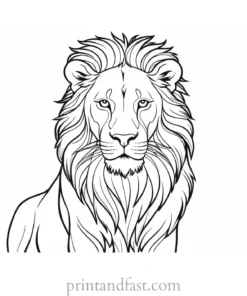 lion coloring page fierce