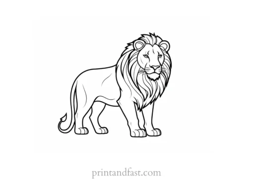 lion coloring page for kids