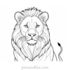 lion coloring page free 1