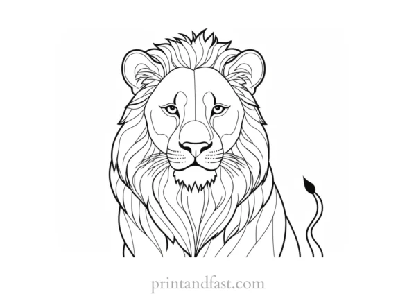 lion coloring page free 1