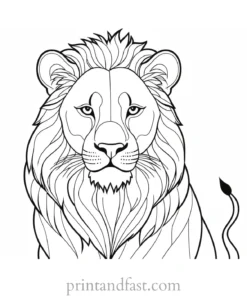 lion coloring page free