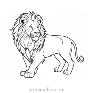 lion coloring page fun