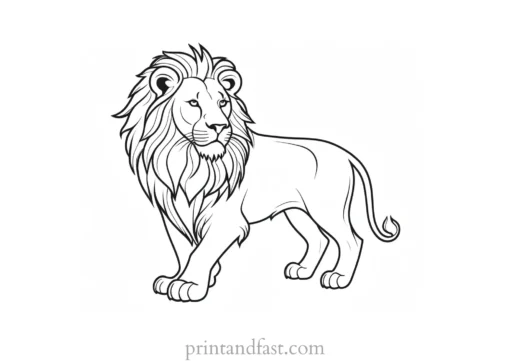 lion coloring page fun