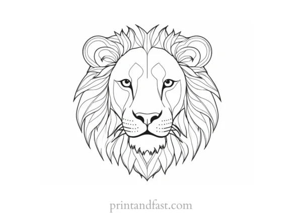 lion coloring page intricate