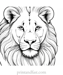 lion coloring page majestic