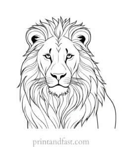 lion coloring page mane