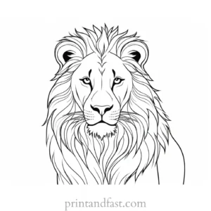 lion coloring page mane