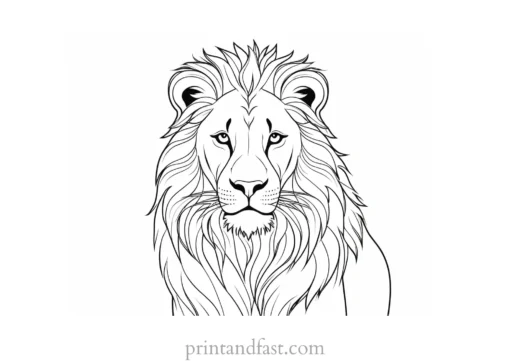 lion coloring page mane