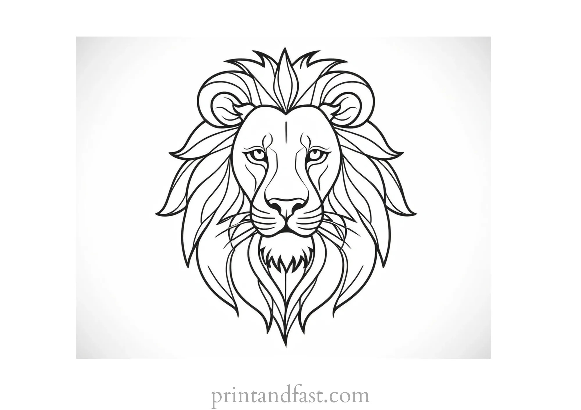 lion coloring page preschool