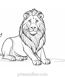 lion coloring page printable