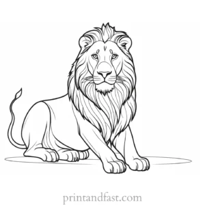 lion coloring page printable