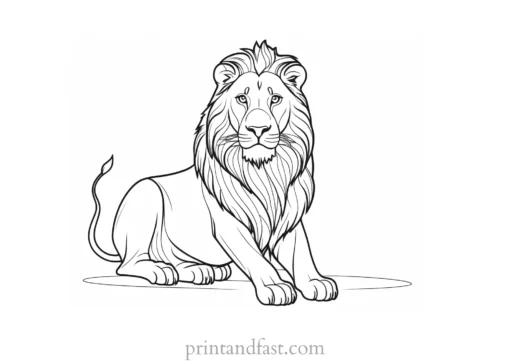 lion coloring page printable