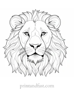 lion coloring page roaring