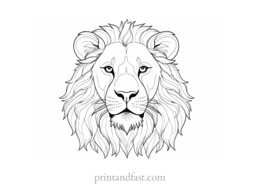 lion coloring page roaring