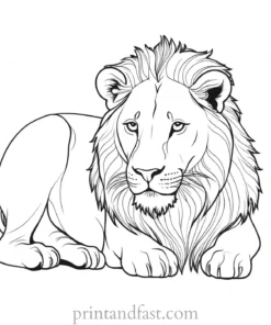 lion coloring page safari