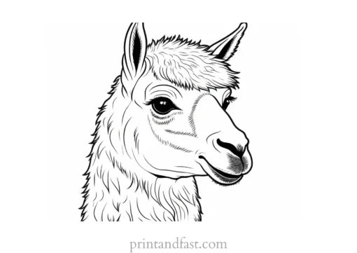 llama coloring page adult