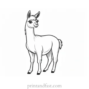 llama coloring page free