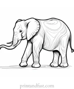 love elephant coloring page