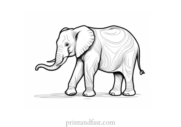 love elephant coloring page