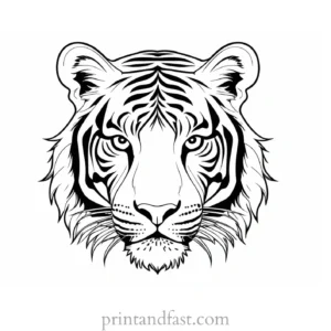 majestic tiger coloring page