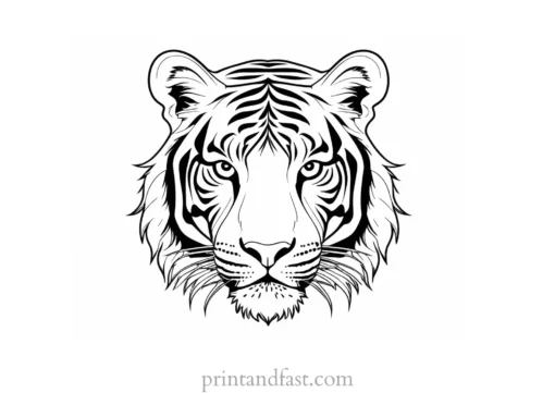 majestic tiger coloring page