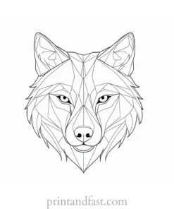 majestic wolf coloring sheet