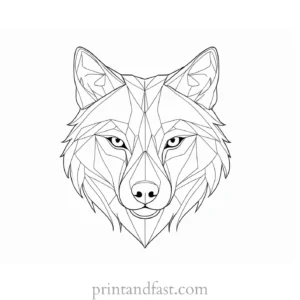 majestic wolf coloring sheet