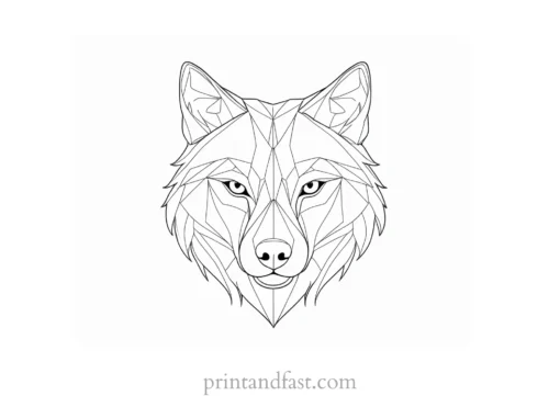 majestic wolf coloring sheet