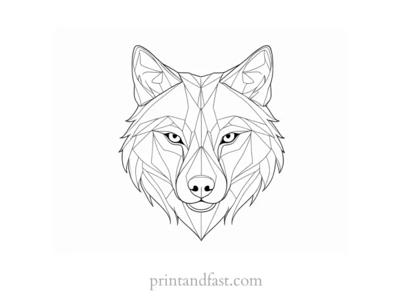 majestic wolf coloring sheet