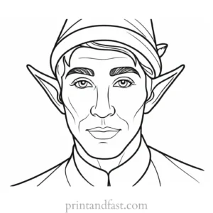 male elf coloring page