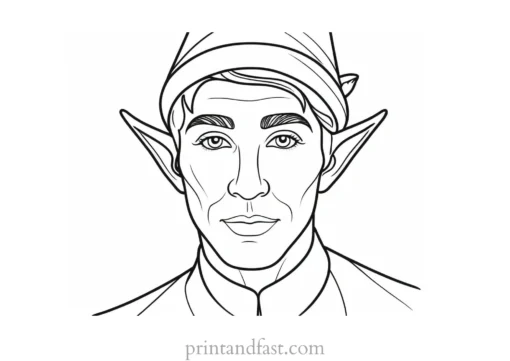 male elf coloring page