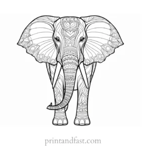 mandala elephant coloring page