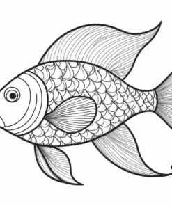 mandala fish coloring page