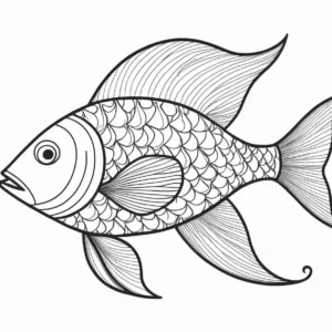 mandala fish coloring page