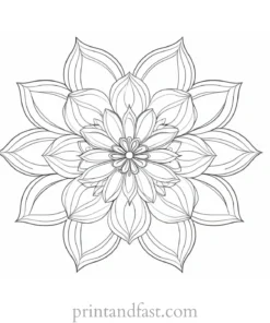 mandala flower coloring page