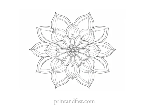 mandala flower coloring page