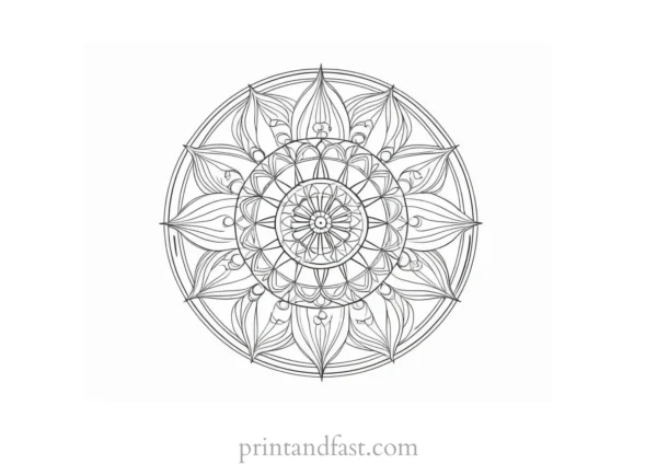 mandala ocean coloring page