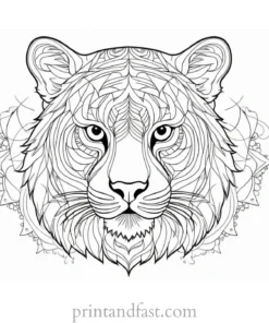 mandala tiger coloring page