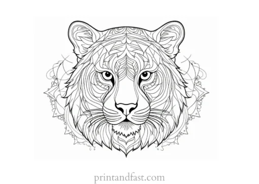 mandala tiger coloring page