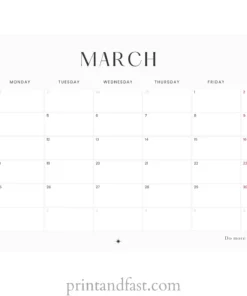 march 2024 calendar printable