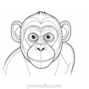 monkey Coloring Page Fun