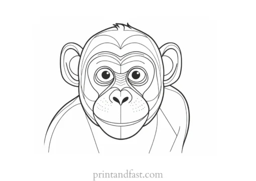 monkey Coloring Page Fun