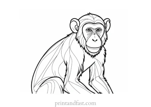 monkey Coloring Page Interactive