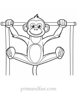 monkey Coloring Page Monkey Bars